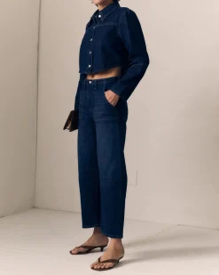 Utility Mid Rise Soft Barrel Jeans