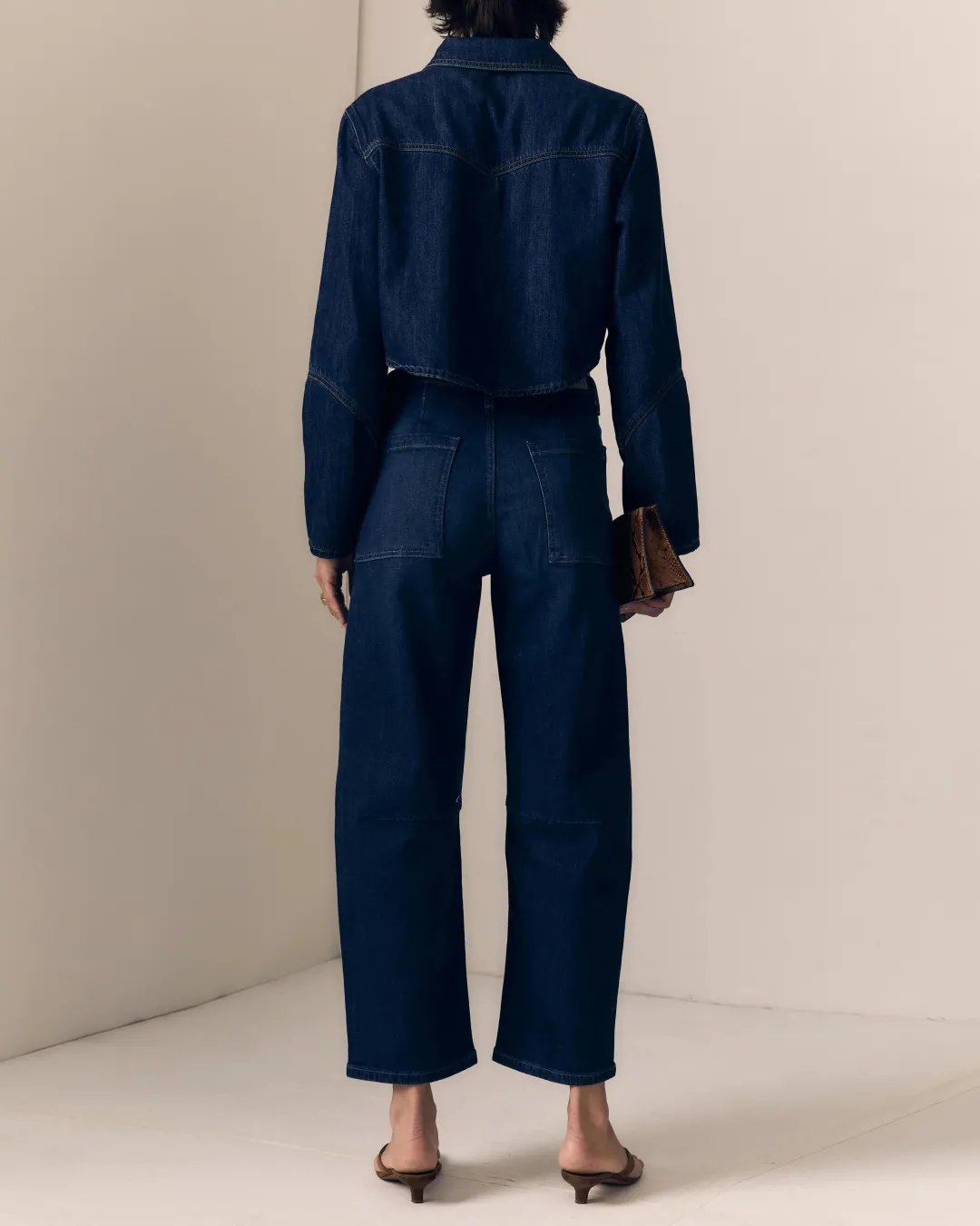 Utility Mid Rise Soft Barrel Jeans