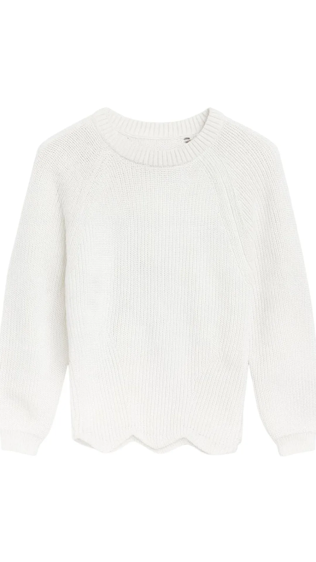 Wide Sleeve Scalloped Edge Shaker